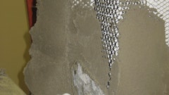 When applying a vertical overlay over wood, wire will need to be added to the surface.