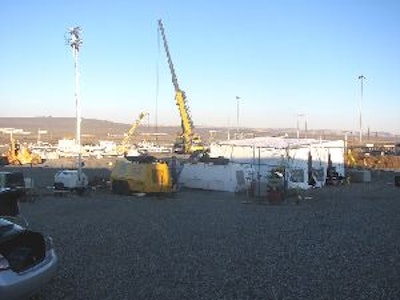 AK Services used a water jet cutting system to cut a 55-inch access hole in an active nuclear waste tank at the Hanford Site in southeastern Washington.