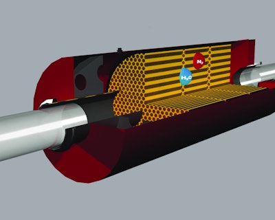 Small amounts of DEF are sprayed into the exhaust upstream of the SCR catalyst. This generates a chemical reaction that breaks the exhaust (NOx) down into nitrogen and water vapor. (Illustration provided by Cummins Inc.)