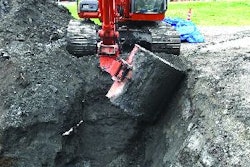 Tilting quick couplers add a new facet to excavator capability, such as the ability to easily cut slopes.