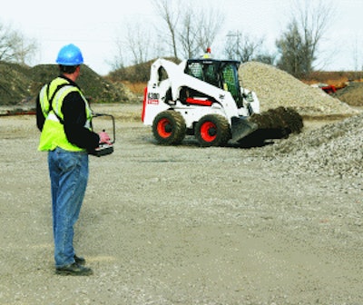Bobcat's remote control kit can be initially installed in under 30 minutes.