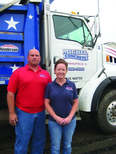 Michel Concrete Construction CEO and President Mary Wilson and her husband Jeff Wilson, commercial project manager with the company.