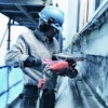 Wet cutting can help to control concrete dust emissions when working in confined areas or inside structures.