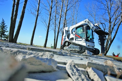 Compact track loaders and skid-steer loaders can perform many of the same tasks. Weigh the costs against the productivity and versatility in your particular application. Many times, versatility trumps other criteria.