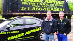 'We've always been the first in our area to start new techniques and use new equipment,' says Mark Yeager, left, owner of Yeager Asphalt.