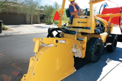 The Vermeer MTR12 microtrencher attachment enables Team Fishel's installation crew to place more conduit, faster and with less cost and less site disturbance than other methods.