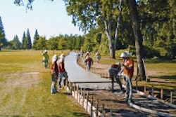 Crews quickly placed 286 cu. yds. of concrete while ensuring minimal disruption to golfers and keeping the course immaculate during construction.