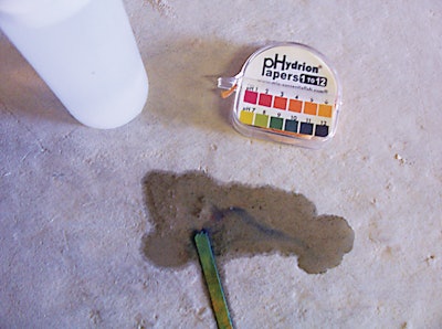 A simple PH test kit can tell contractor if a slab is a good candidate for a polish, or a poor candidate for other flooring options.