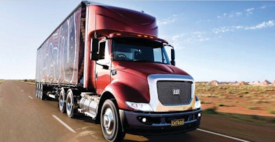The Cat CT630 is the larger of the two trucks to be marketed outside North America by NC2, the Cat/Navistar joint venture that now becomes a Navistar subsidiary.