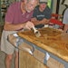Doug Bannister, The Stamp Store, demonstrates on a countertop during a training class. Getting trained should be the first step when starting in the countertop business.