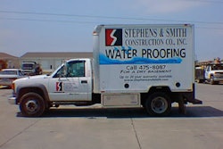 Stephens & Smith Construction has found its waterproofing-themed truck is its most effective tool for advertising its foundation waterproofing services.