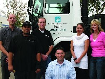 Lee Miller (kneeling) and the crew of Cannon Pacific Services, San Marcos, CA.