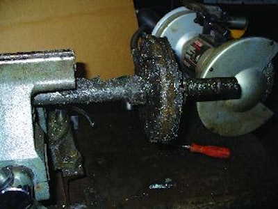 The center shaft assembly must be disassembled so it can be thoroughly cleaned.