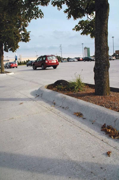A 100,000-square-foot whitetopping installation at a mall parking lot offered the owner value through reduced maintenance, a brighter and safer lot, and pavement longevity.