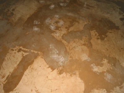 Bob Harris repaired a stained overlay done so poorly by the original contractor there were footprints in the sealer. The homeowners were so pleased with Bob's removal and rework they referred him to several friends.