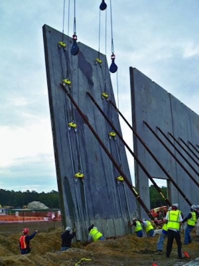 Lindsay Lampasona's most recent tilt-up project is an Anheuser-Busch distribution facility in Shirley, N.Y., with general contractor Gray Construction of Lexington, Ky. The 300,000 square-foot building includes 135 panels, some up to 55 feet high and 25 feet wide. The panels are insulated with Thermomass. Lindsay Lampasona secured the total concrete package on this job.