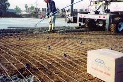Above and below: Properly placed/supported reinforcement will result in properly located reinforcement in the slab. Consult manufacturers' literature for maximum chair and other support spacing and use a 12-inch minimum reinforcement spacing so workers can avoid walking on the reinforcement.