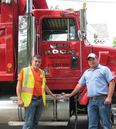 Kelly Farina (right) and Perry Michaud (left) started Bel Rock Asphalt Paving Inc. in 2004 as a paving division of Farina's existing sealcoating business.