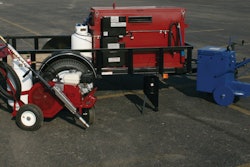 The options for hot pour crack sealing application equipment range from smaller pour pots and banders to larger tow-behind melter/applicator units.