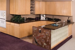 Absolute ConcreteWorks won Cheng's Circle of Distinction Award for Best 'Funk'-tional feature for the art piece at the end of the wine bar counter.