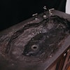 This Quarry Sink is a signature design of Cutting Edge Decorative Concrete. Gregory Mata uses a proprietary process to create the look, touch and feel of an eroded rock formation.