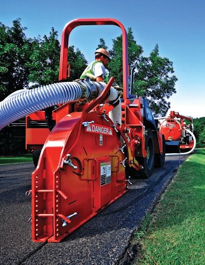 Slimlines Trenching purchased a Ditch Witch RT45 with MT12 microtrencher attachment (such as the one shown) specifically to install 17,000 ft. of fiber optic line through downtown George Town.