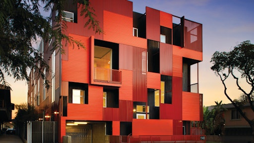 Metal Sales creates a dramatic metallic facade for the new Formosa 1140 multi-residential unit in West Hollywood, CA.