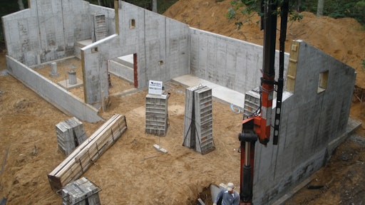 Kelder LLC used Thermomass to help insulate the two side concrete walls of this woodshop.