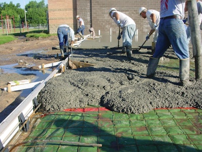 The Energy Edge is a stay-in-place system used to form and insulate slabs-on-grade.