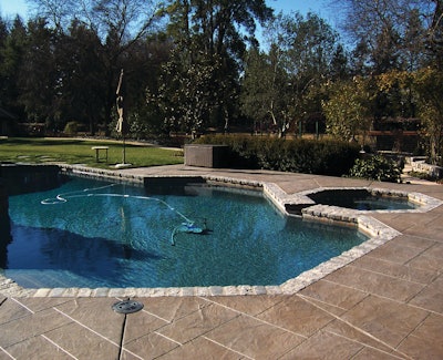 Mark Richardson says concrete pool deck overlays can be a great way to finish off landscaping and add value to a home.