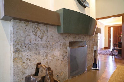This piece was a challenging design which included I-beams and weighed over 750 lbs.