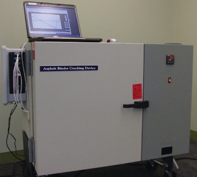 The Asphalt Binder Cracking Device uses a simple, reliable method to rate the low-temperature performance of asphalt binders.