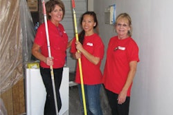 McCarthy Heart Hats perform painting improvements at the Veterans First housing complex.