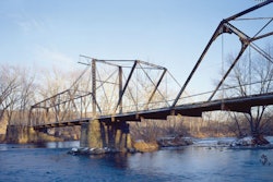 Coverts Crossing bridge as it looked before thieves dismantled and carried it off in late September.