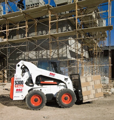 Because skid-steer loaders are so versatile, they are often asked to multi-task. Pallet forks are one relatively common rental attachment.