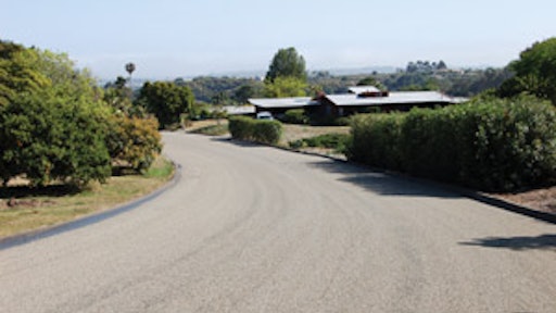 'We've used a broad range of technologies in an effort to maintain our roads as we deal with rising asphalt prices,' Scott McGolpin, interim director of Santa Barbara County's Public Works, says. Here is a road after application of a scrub seal.