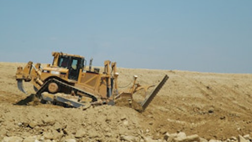 Sukut Construction has machines equipped with factory-installed Caterpillar AccuGrade (such as this dozer), as well as aftermarket Trimble systems.