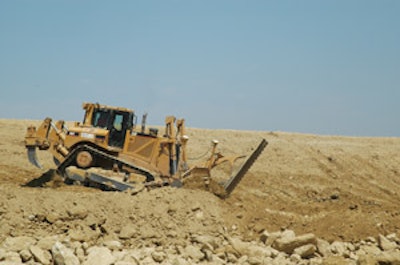 Sukut Construction has machines equipped with factory-installed Caterpillar AccuGrade (such as this dozer), as well as aftermarket Trimble systems.