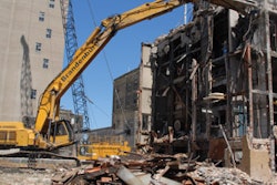 Brandenburg Industrial uses a high-reach excavator with a multi-processor attachment to deconstruct the Pabst Brewery in Milwaukee, WI.