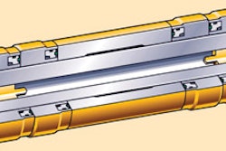 This unique cartridge on the Caterpillar SystemOne undercarriage replaces a conventional pin and bushing.