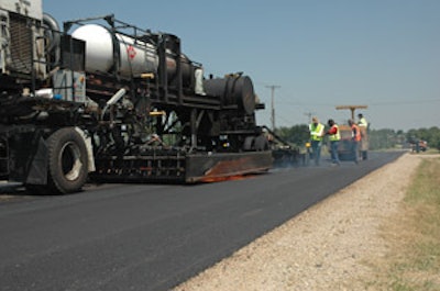 The hot in-place process takes care of those surface flaws and also re-profiles the road and removes any rutting or other low spots.