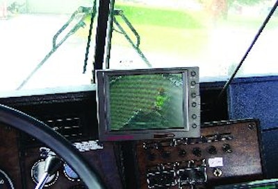 With the use of camera technology, drivers for Vulcan Materials can see directly behind the truck and monitor the material flowing down the chute from the safety of the cab.