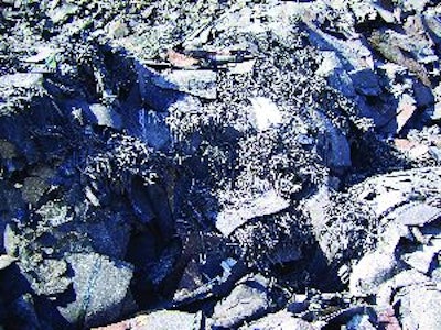 Shingles before processing.