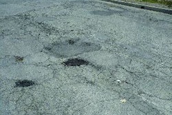 One of the test areas before using reclaimed asphalt pavement (RAP) instead of virgin aggregate.