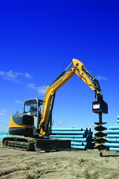 When spec'ing a compact excavator, be sure to consider how much hydraulic flow and pressure are required to power any high-flow attachments you may use.