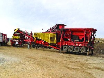 The heart of the Thompson Recycle operation is the Grasan KR1515 primary impactor with six independent hydraulic legs and hydraulic clamping/fastening for fast setup.