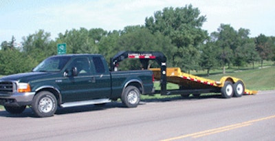 Weight distribution is important, especially on smaller utility trailers that will be pulled by smaller tow vehicles. Shown here is a Landoll model.