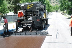 Using a VSS MacroPaver, crews placed 210,000 sq. yds. of RAP slurry seal over residential and small collector roads in eight days.