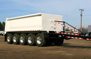 images of belly dump truck and trailers