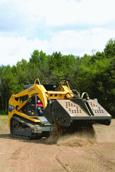 Some attachments that work well on rubber-tired skid steers may not hold up on a CTL. For example, buckets and blades need to be heavy-duty to work on a CTL.
